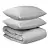 Комплект постельного белья из премиального сатина серого цвета из коллекции essential, 150х200 см