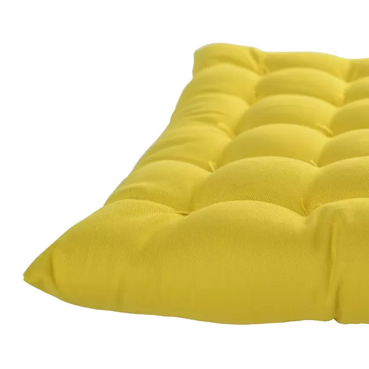 Подушка на стул горчичного цвета из коллекции wild, 40х40 см