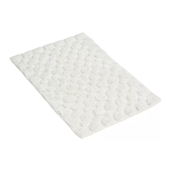 Коврик для ванной Bubbles белого цвета из коллекции Tkano Essential, 50х80 см