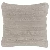 Подушка из хлопка с буклированной вязкой светло-серого цвета из коллекции essential, 50х50 см