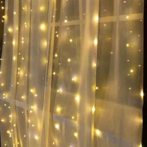 Гирлянда Luazon Lighting Занавес роса на крючках, 2,8×3 м