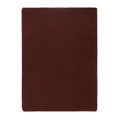 Плед из хлопка жемчужной вязки коричневого цвета из коллекции essential, 130x180 см