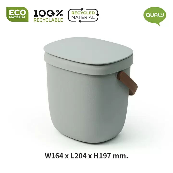 Контейнер для пищевых отходов Qualy Foody 3,5 л, серый