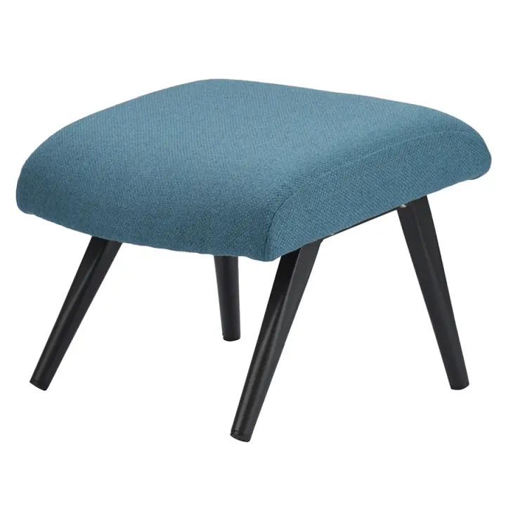 Кресло с подставкой для ног и подушкой berg bridjet, серо-голубое
