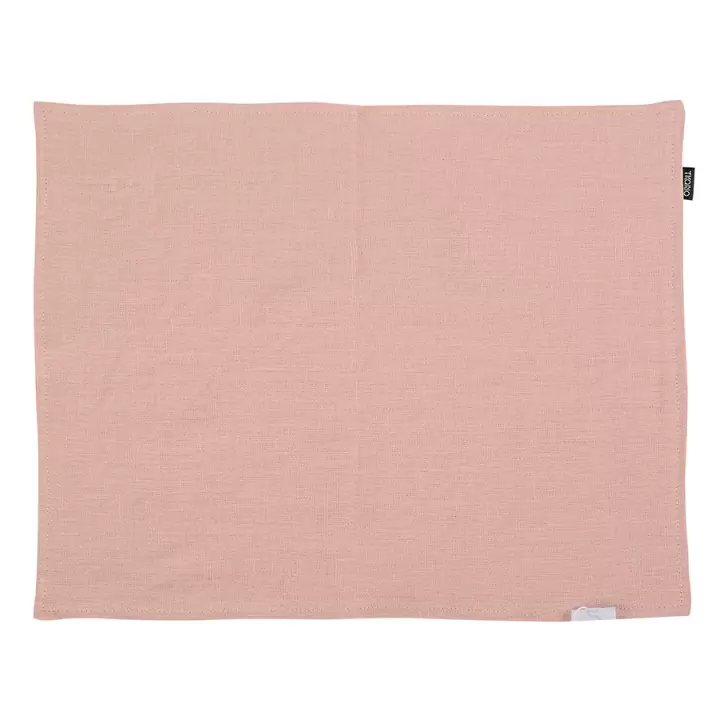Салфетка под приборы из умягченного льна розово-пудрового цвета из коллекции essential, 35х45 см
