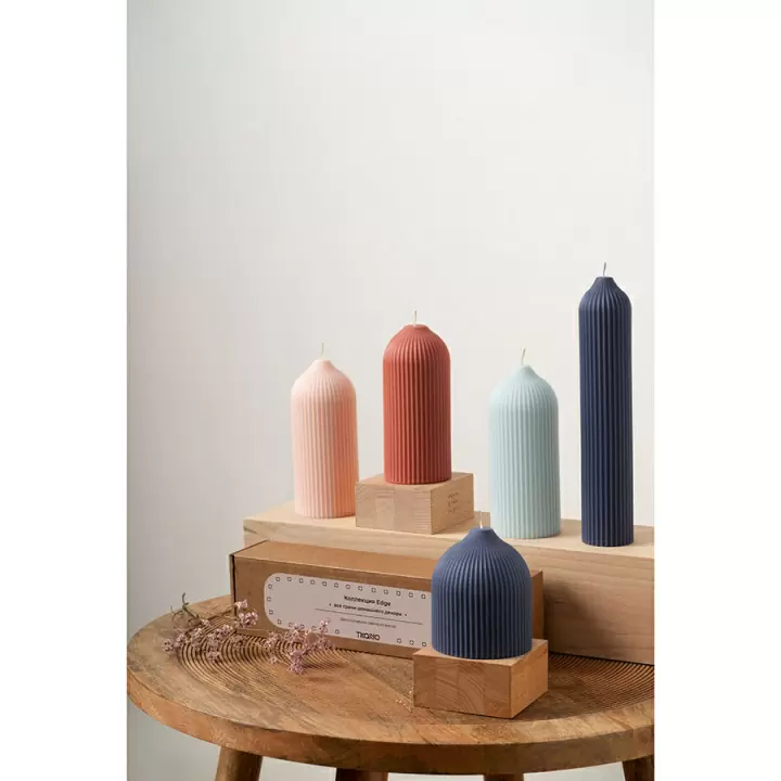Свеча декоративная террактового цвета из коллекции edge, 26,5см