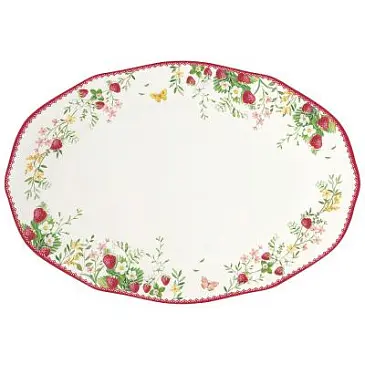 Блюдо овальное jardin des fraises, 36х25 см