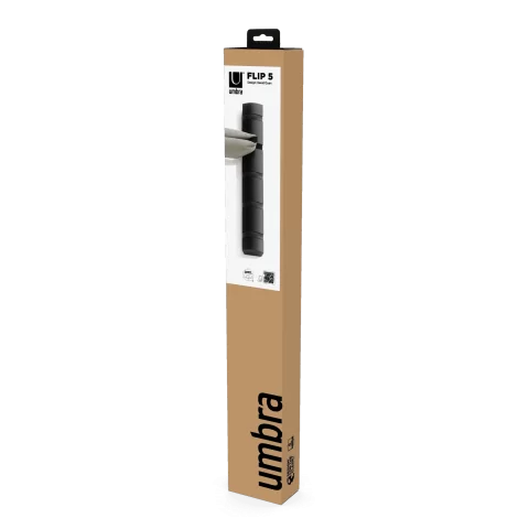 Вешалка настенная Umbra Flip 5 крючков, черная