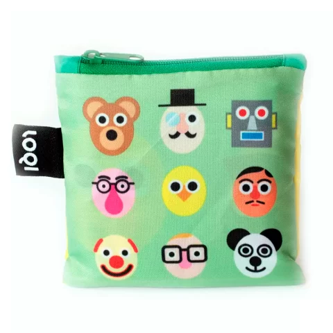 Складная сумка LOQI STEPHEN CHEETHAM Faces Green