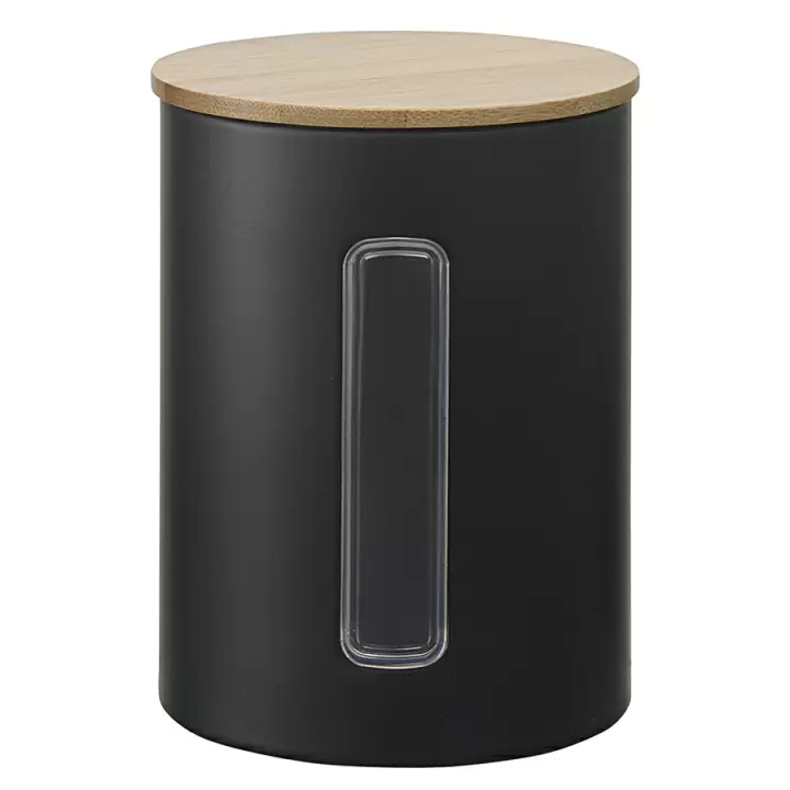 Набор банок для хранения Smart Solutions Kaffi, 1 л, матовые черные, 3 шт