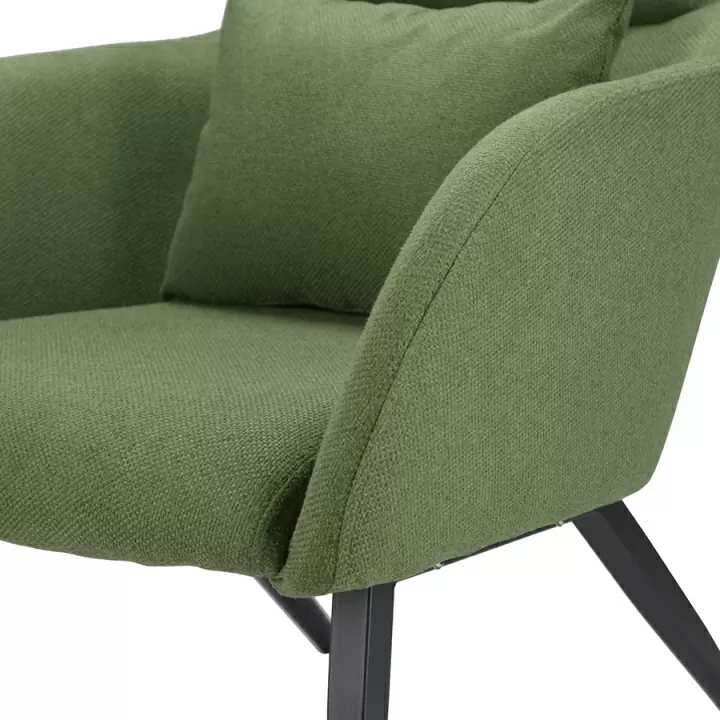 Кресло с подставкой для ног и подушкой berg bridjet, зеленое