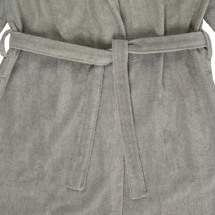 Халат махровый из чесаного хлопка серого цвета из коллекции essential, размер xl