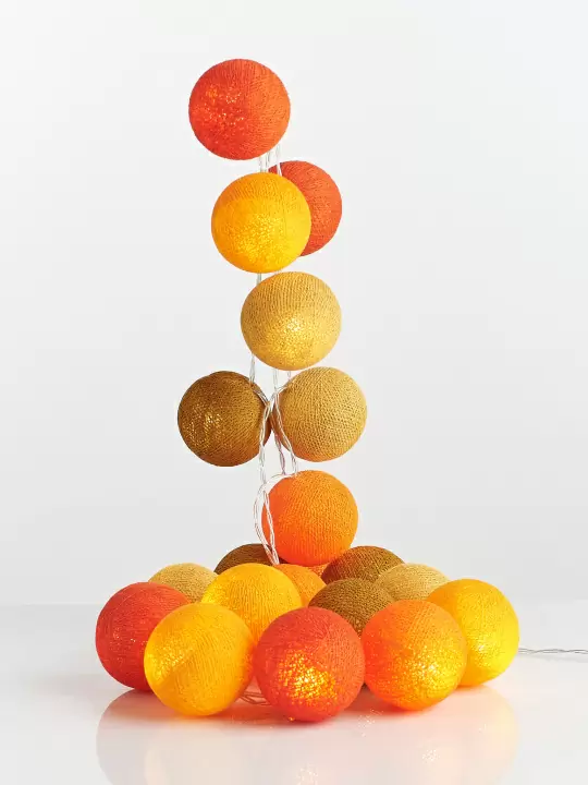 Гирлянда из 20 шариков Lares & Penates Золотая Осень, 3,5 метра