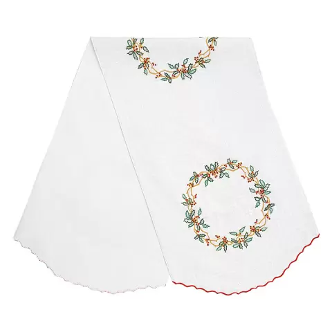 Дорожка на стол festive wreath из коллекции new year essential, 45х150 см