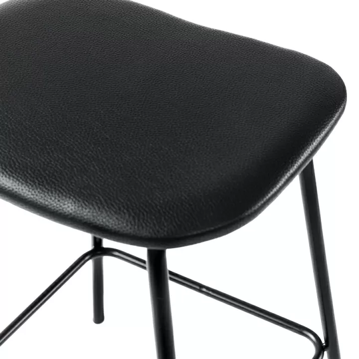 Набор из 2 полубарных стульев randall, экокожа, черные