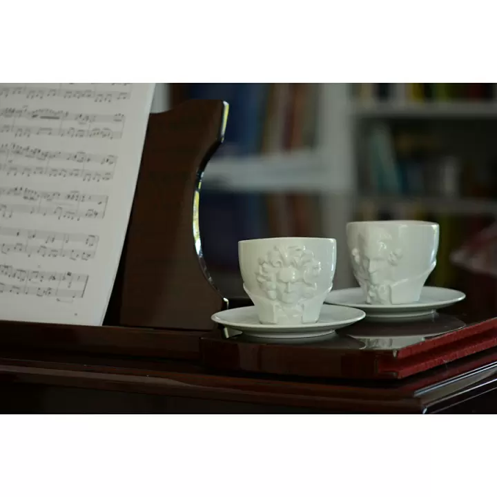 Чайная пара Tassen Talent Wolfgang Amadeus Mozart 260 мл, белая