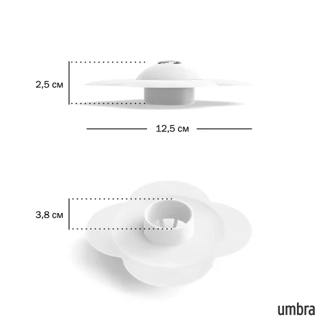 Фильтр-заглушка для слива Umbra Bloom в форме цветка, белый