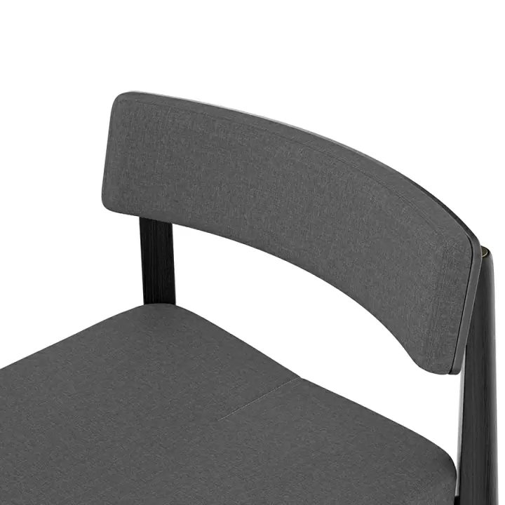 Набор из 2 барных стульев aska, рогожка, черный/темно-серый