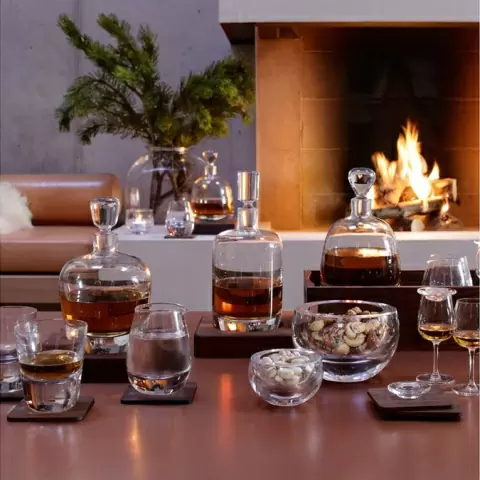 Набор стаканов с деревянными подставками LSA International Renfrew Whisky, 2 шт