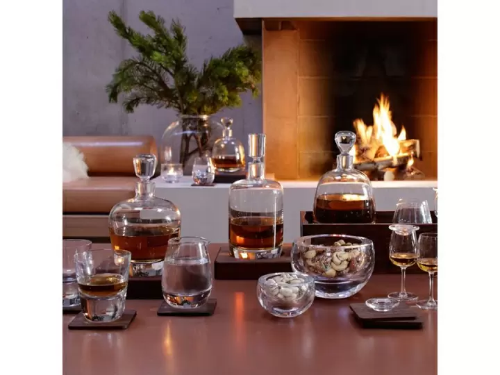 Набор стаканов с деревянными подставками LSA International Renfrew Whisky, 2 шт