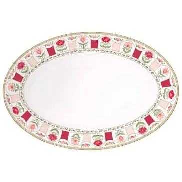Блюдо овальное flowery, 35,5х24 см