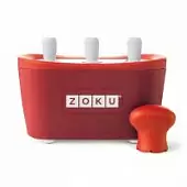 Набор ZOKU для приготовления мороженого Triple Quick Pop Maker, красный