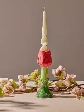 Подсвечник floret красного цвета из коллекции blossom, 18 см
