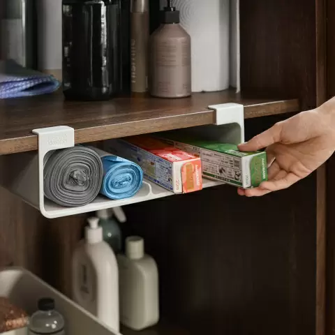 Большой органайзер для фольги, пленки и пакетов под полку Joseph Joseph CupboardStore, светло-серый