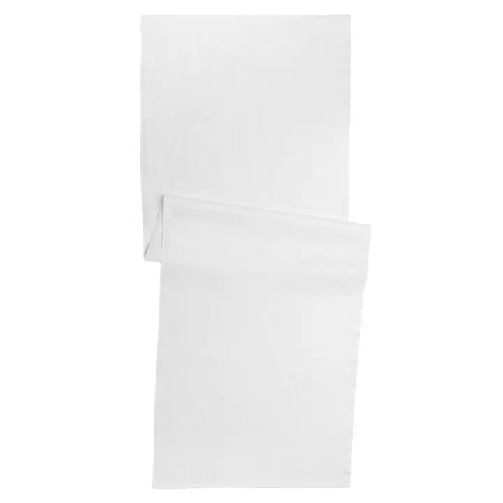 Дорожка белого цвета с фактурным рисунком из хлопка из коллекции essential, 53х150см
