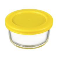 Контейнер для запекания и хранения круглый с крышкой Smart Solutions, 236 мл, желтый