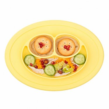 Детская тарелка ezpz Mini Mat, лимонная