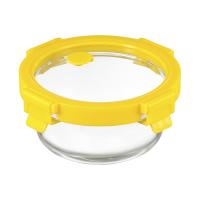 Контейнер для запекания и хранения круглый с крышкой Smart Solutions, 400 мл, желтый