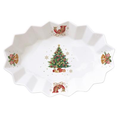 Блюдо овальное глубокое christmas tale, 25х17 см