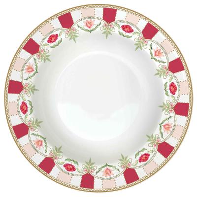 Тарелка глубокая flowery, 21,5 см