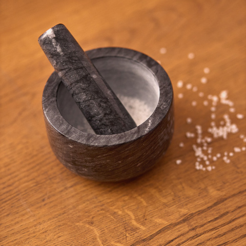Ступка marm, 12,7х7,6 см, черный мрамор