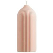 Свеча декоративная бежево-розого цвета из коллекции edge, 16,5см