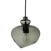 Лампа подвесная FRANDSEN grace, 25хD21 см, зеленое дымчатое стекло, черный цоколь