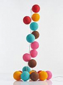 Гирлянда из 20 хлопковых шариков Мулан (3,5 метра)