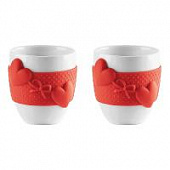 Набор из 2 чашек для кофе Love красный