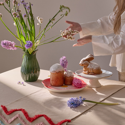 Ваза petal зеленого цвета из коллекции blossom, 22 см
