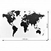 Пазл Карта мира черная 100х60 см