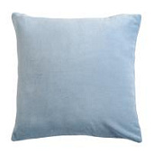 Подушка светло-синего цвета  из бархата Essential, 45х45 см