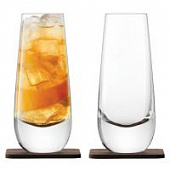 Набор бокалов на подставке из ореха LSA International Whisky Islay 325 мл, 2 шт