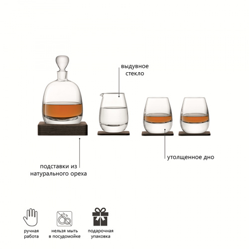 Набор для виски с деревянными подставками LSA International Whisky Islay