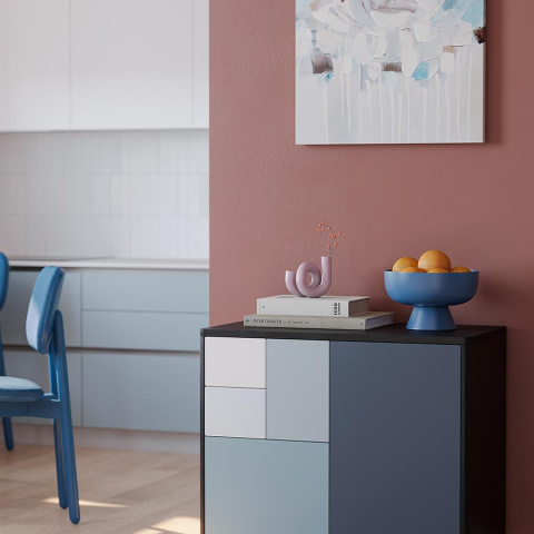 Панно декоративное fleur, 60х60 см, голубое