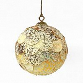Шар новогодний декоративный EnjoyMe Paper Ball, золотистый мрамор