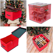 Набор из 3 органайзеров для елочных игрушек Homsu New Year с 27 отделениями 