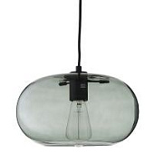 Лампа подвесная FRANDSEN kobe, 17хD30 см, зеленое дымчатое стекло, черный цоколь