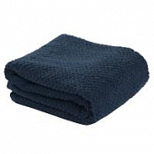 Полотенце для рук фактурное темно-синего цвета из коллекции Tkano Essential
