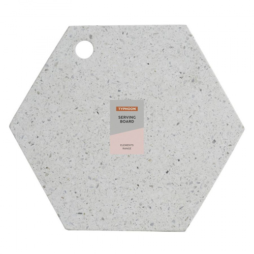 Доска сервировочная из камня Typhoon Elements Hexagonal 30 см